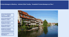 Desktop Screenshot of ferienwohnung-bamberg-ambiente-klein-venedig.de